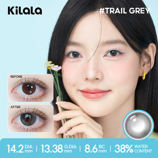 Kính áp tròng Kilala màu đen Vino Blanco Grey/Savage Gene Grey/FireworksPink cận 6 tháng DIA 14.2mm có độ (0-7) 1 cặp.