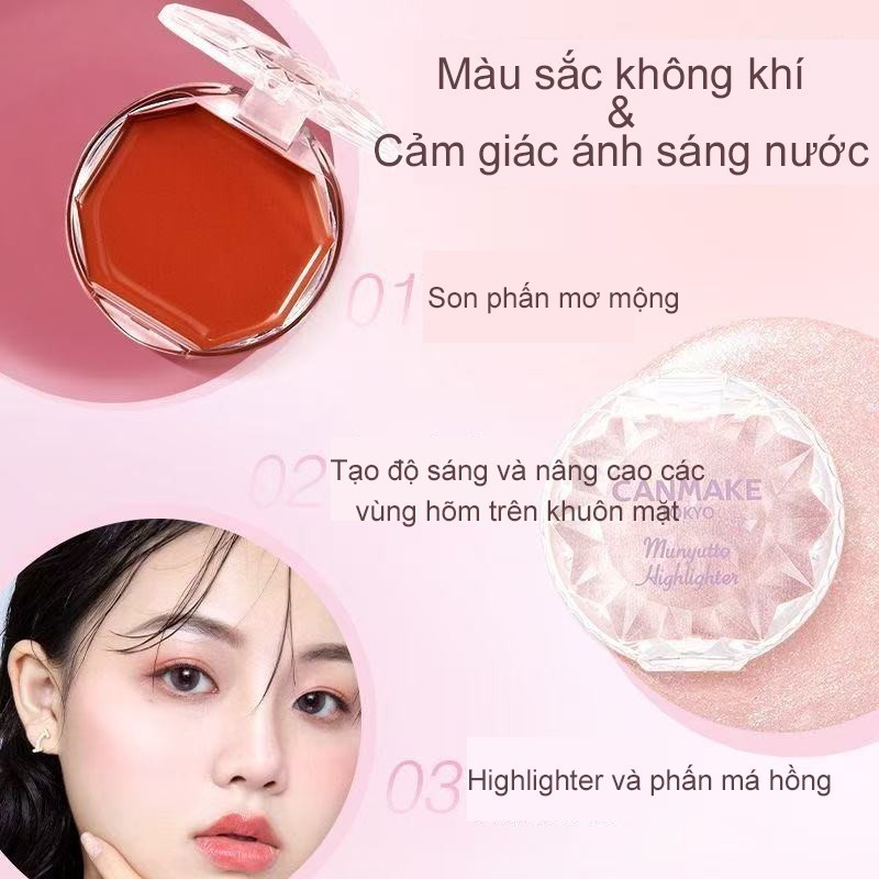 Canmake Cream Cheek – Phấn Má Dạng Thỏi Mềm Mịn, Tươi Sáng & Lâu Trôi