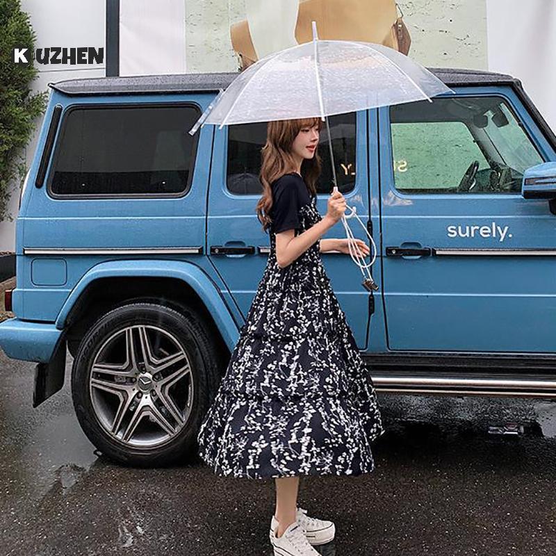 Váy KUZHEN voan hoa boho, phù hợp mùa hè và hàng ngày