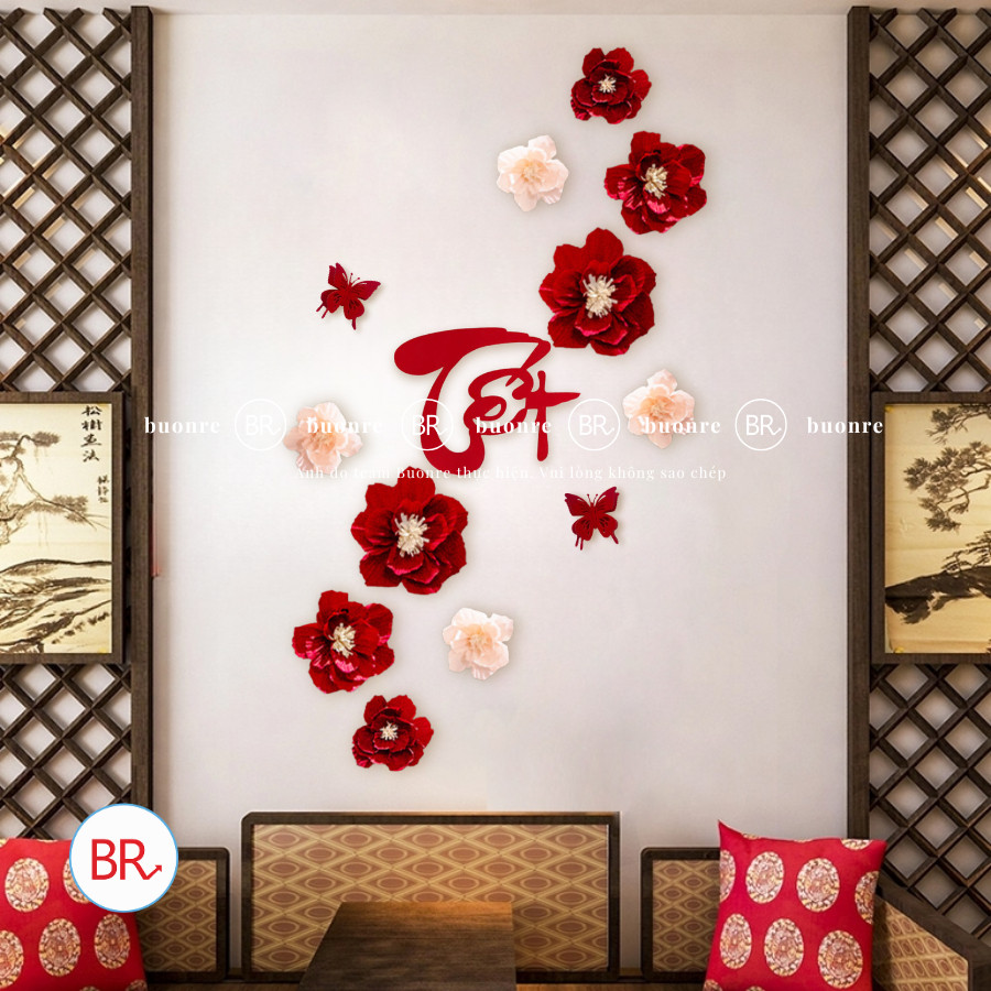 [HỎA TỐC HCM] [SIÊU RẺ] Set nguyên liệu trang trí tết Đón Xuân Vượng Phát - Phụ kiện trang trí tết nhà cửa,quán cà phê,.