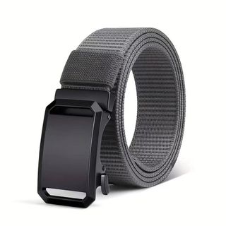 Thắt lưng bện WKPFR893 - Dây vải nam dành cho hàng ngày, thiết kế sang trọng và khóa tự động tiện lợi
