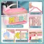 FAVORITEGOODS Letter Patch Túi đựng mỹ phẩm, Túi đựng mỹ phẩm PVC trong suốt có dây kéo vàng, Túi đựng mỹ phẩm màu hồng hồng thời trang nam nữ
