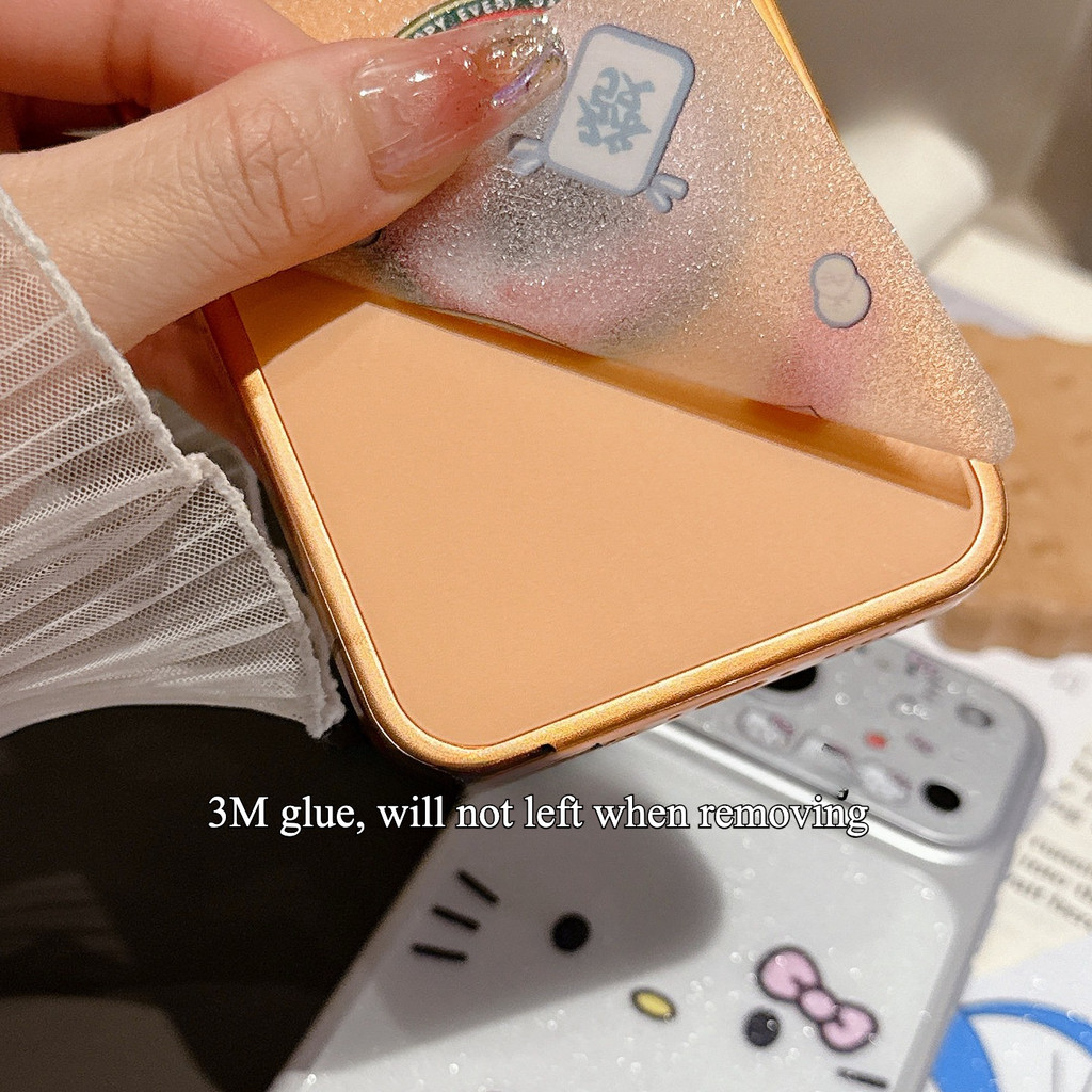 In hoạt hình Phim máy ảnh trong suốt lấp lánh + Nhãn dán mặt sau cho IPhone 17 Pro / 17 Pro Max / Giấy mềm Micro Matte Bảo vệ camera / Phim mặt sau / Chống mài mòn Chống trầy xước