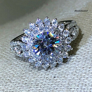Nhẫn Hình Hoa Đính Đá Siêu Nhẹ Thời Trang Dành Cho Nữ