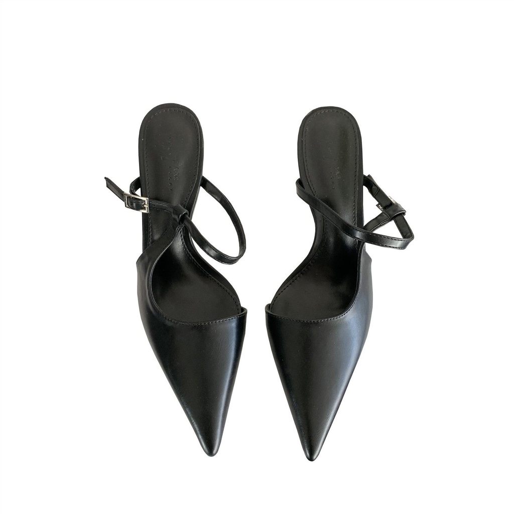 Dép xỏ ngón TT Nữ Dây đeo phẳng Giày sandal gót cao Tính khí phù hợp