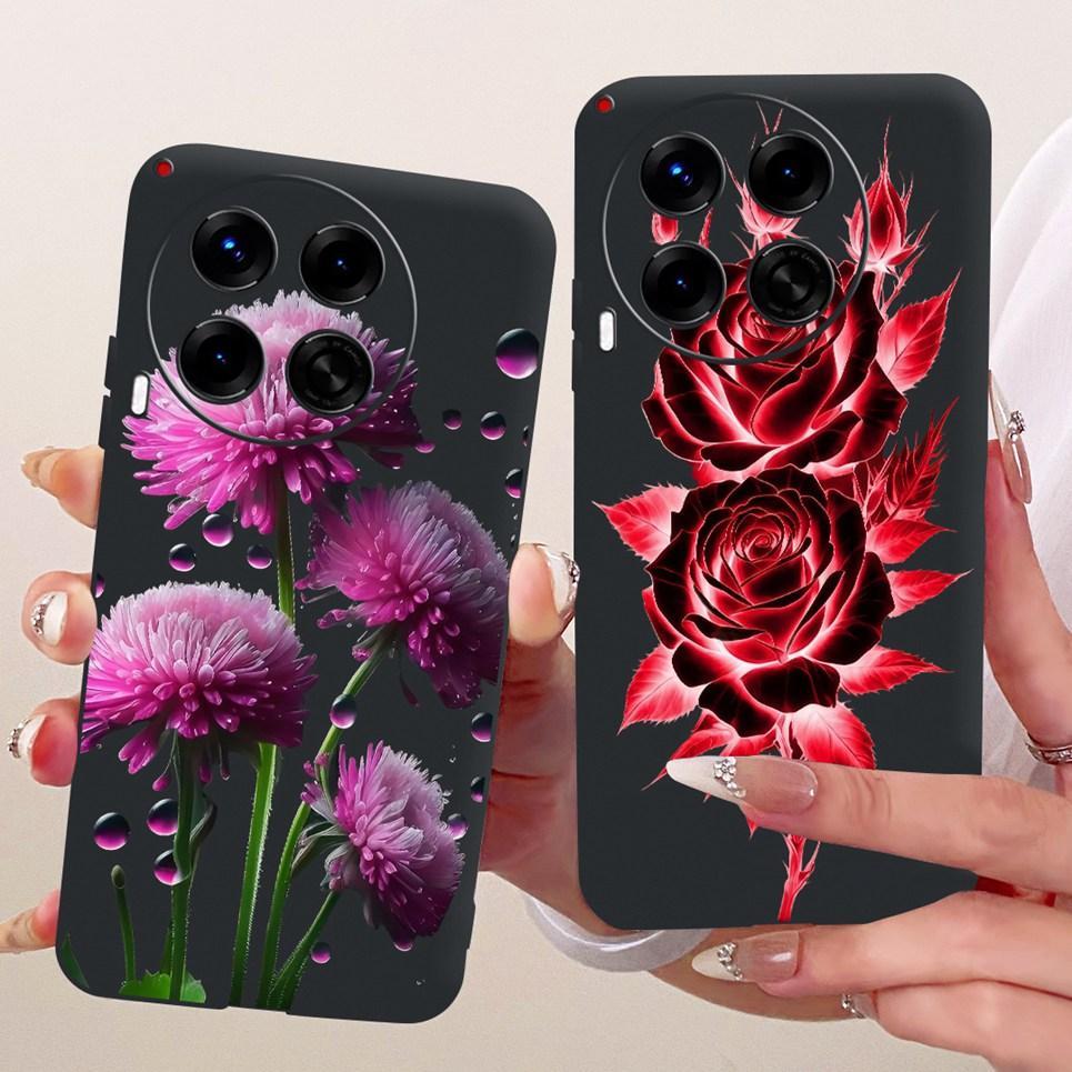 Vỏ hoa hình bướm sang trọng cho Tecno Camon 30 30s Pro 30 Premier Ốp điện thoại silicon mềm mờ