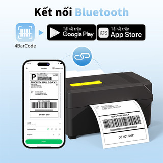 Máy in đơn hàng FlashLabel in từ điện thoại khổ A7 in đơn Shopee, mã vận đơn, phiếu gửi hàng, logo BH 15 tháng