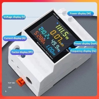 LAMJAD D52-2066 Vôn kế đa năng 6 trong 1 110V 220V 380V 100A nhà thông minh đồng hồ điện màn hình hiển thị kỹ thuật số