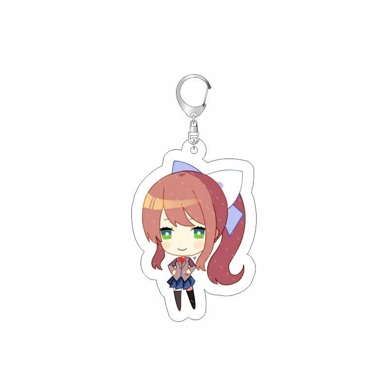 Móc khóa acrylic câu lạc bộ văn học Anime Doki Doki, Sayori Natsuki, Yuri Monika, phiên bản Q dễ thương, mặt