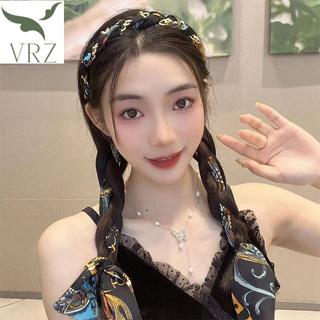Bfvn Dây Xích Ruy Băng Dài Tóc Vòng Thanh Lịch Đuôi Ngựa Giá Đỡ Vải Khăn Lụa Băng Đô Phụ Kiện Tóc Cho Nữ Bé Gái In Băng Đô Nóng