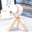 HT2 Gỗ Bóng Chày Bát Mini Đứng Để Bàn Nghệ Thuật Đồ Trang Trí Quà Tặng Cho Trẻ Em Trang Trí Nhà Giá Đỡ Bóng Chày TH2