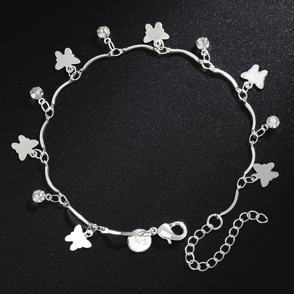 Vòng Tay Bạc 925 Nữ Zircon Hình Bướm - Trang Sức Thanhtags cho Đám Cưới và Ngày Thường