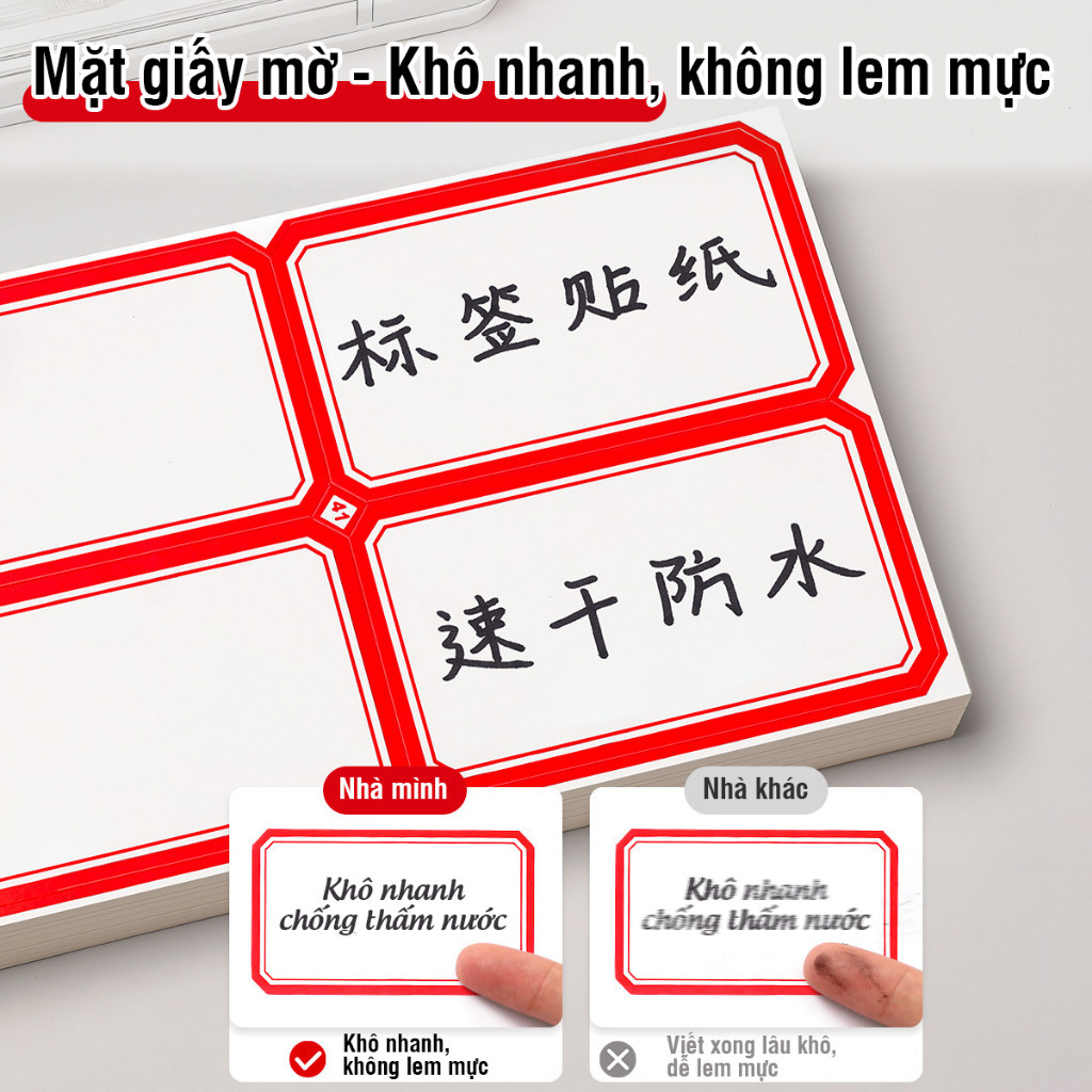 Nhãn dán ghi chú set 50 tem dán siêu tiện lợi, dùng để đánh dấu và ghi giá, chất liệu bền dùng lâu