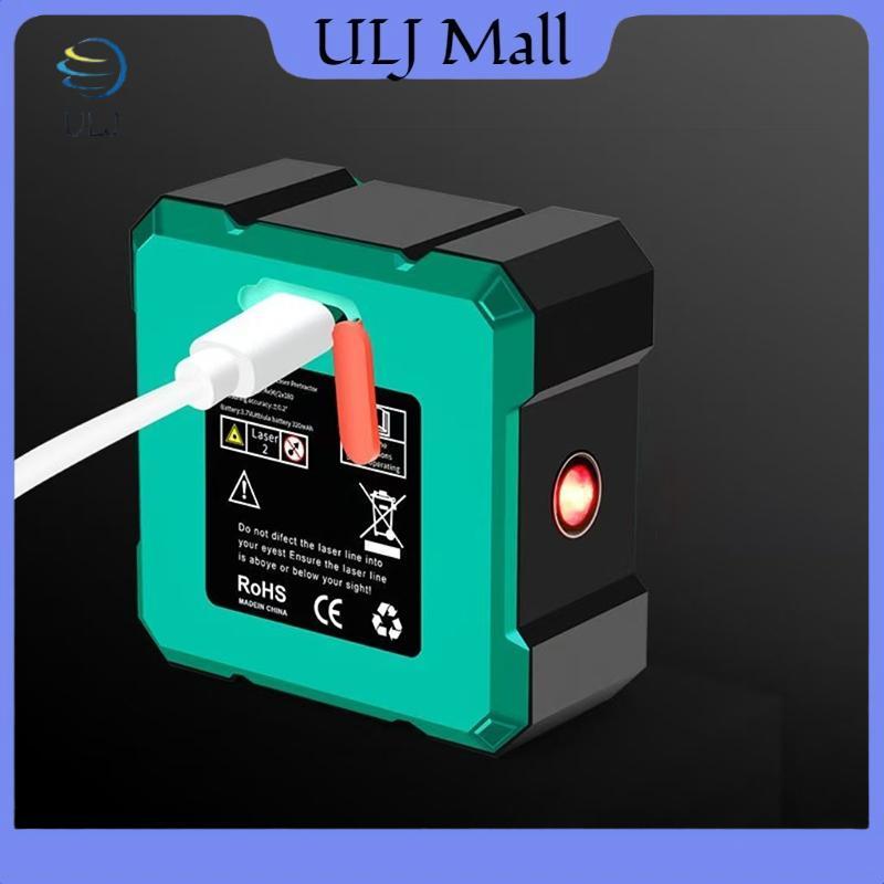 ULJ 360° Công cụ tìm góc kỹ thuật số từ tính với thước đo Laser điện tử Type-C Sạc LCD Công cụ đo độ cản điện tử.