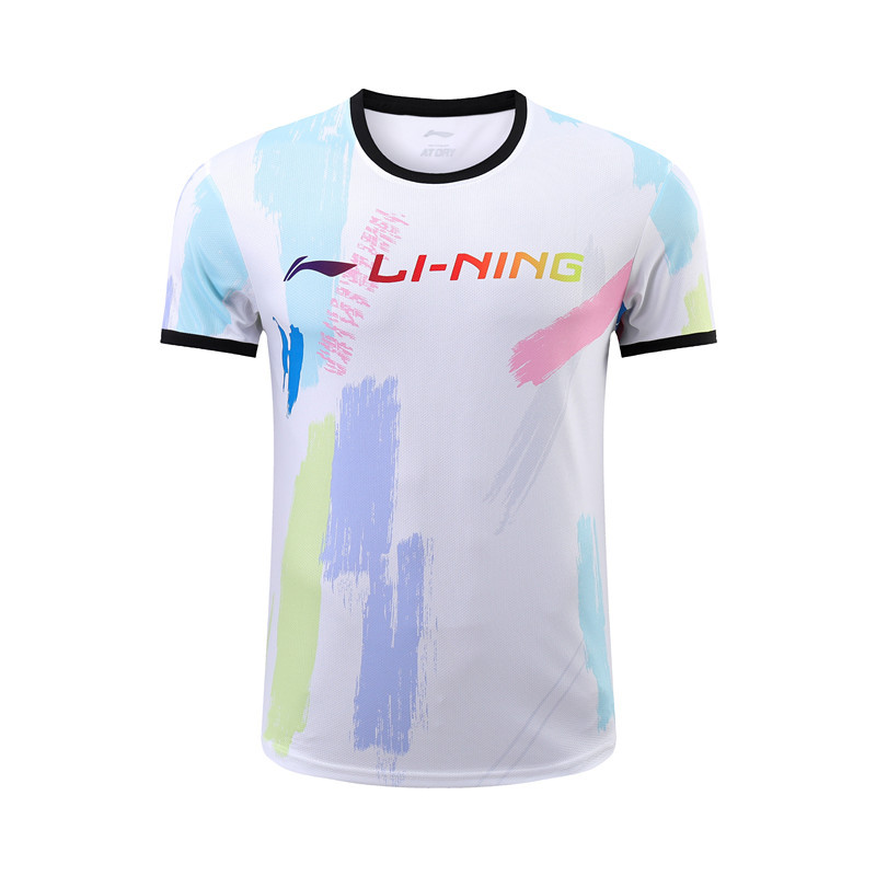 Áo ngắn tay thể thao Li-Ning, phù hợp cho nam nữ tập luyện và thi đấu cầu lông, quần vợt