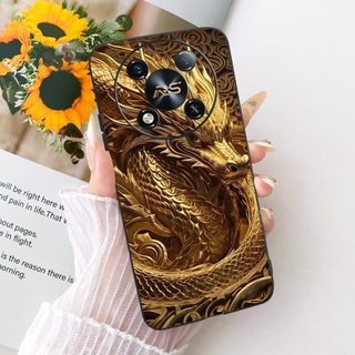 Dành Cho Itel RS4 Mới Cool Tiger Dragon Họa Tiết Vỏ Điện Thoại Itel RS4 S666LN Vỏ Mềm Silicon Màu Đen