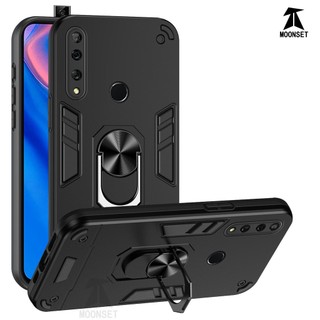 Dành Cho Huawei Y9 Prime 2019 Ốp điện thoại Thiết Kế Chiến Binh Lưng Cứng Có Giá Đỡ Nhẫn Chống Sốc Mềm TPU Nâng Cạnh Mỏng Bao