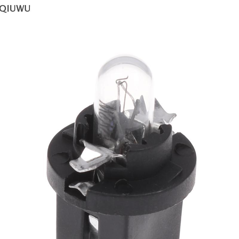 QIUWU 5/10 Bóng Đèn LED B8.5D Nội Thất Ô Tô, Bảng Điều Khiển, Đèn Báo, Màu Vàng Ấm 12V