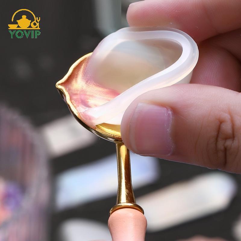 YOVIP Sáp Niêm Phong Silicon Sáp Sơn Mài Nhựa Dính Trộn Thìa Làm Sạch Bột Nhúng Niêm Phong Sáp Dụng Cụ Làm Rõ Ràng Tem VN