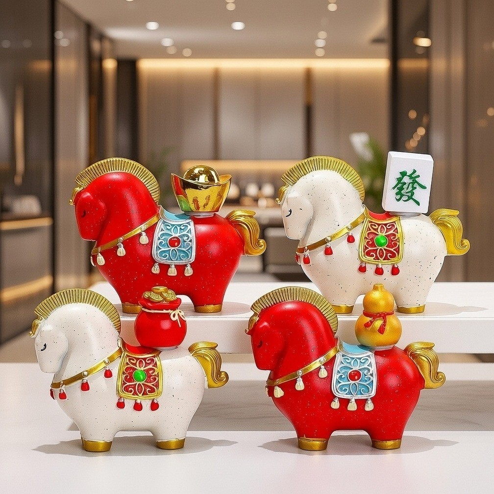 Tượng Ngựa Mini Phong Thủy Mã Đáo Thành Công Hút Tài Lộc - Ngựa Tài Lộc Decor Bàn Làm Việc Quà Tặng Khai Trương May Mắn