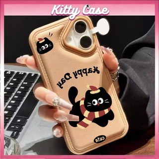 Ốp lưng iPhone 11/12/13/XR/14/15/16/17/7/XR Pro Max Plus cấu trúc khí nang họa tiết hình ảnh mèo hoạt hình quanh viền