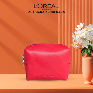 [QUÀ TẶNG KHÔNG BÁN] Túi đựng mỹ phẩm simili màu đỏ L'Oreal Paris
