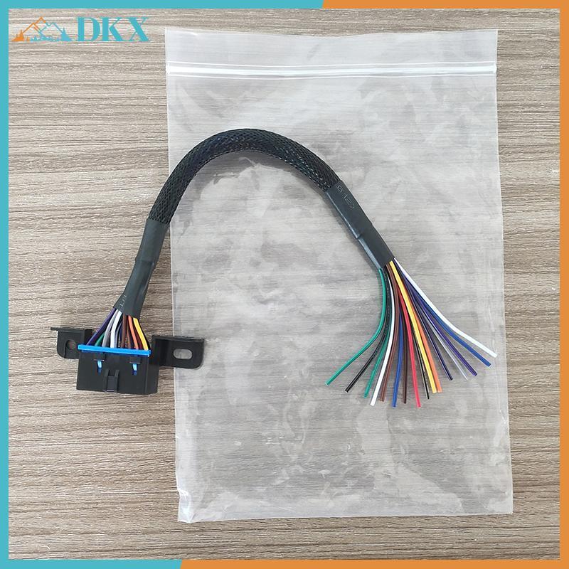 Đầu nối DKX Nữ Mở Cáp chẩn đoán ô tô OBD2 16Pin Mở rộng Giao diện nữ Dây màu 30CM.