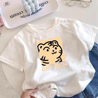 Áo thun thể thao cổ tròn thoải mái, in hình hoạt hình dễ thương một mặt dành cho bé trai.