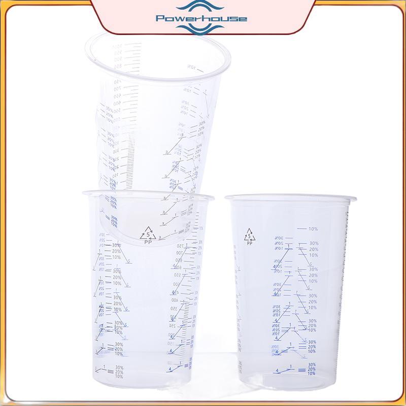 POWER 10 Chiếc Cốc Trộn Sơn Hiệu Chỉnh Cốc Trộn Sơn Nhựa 1000Ml Chậu Trộn Để Trộn Chính Xác Sơn Và Chất Lỏng.