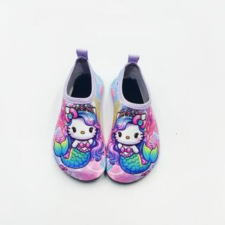 Sanrio Kuromi Bé River-Upstream Giày Mùa Hè Mỏng Chống Trơn Trượt Làm Mát Chơi Nước Đế Mềm Giày Đi Biển Trẻ Em