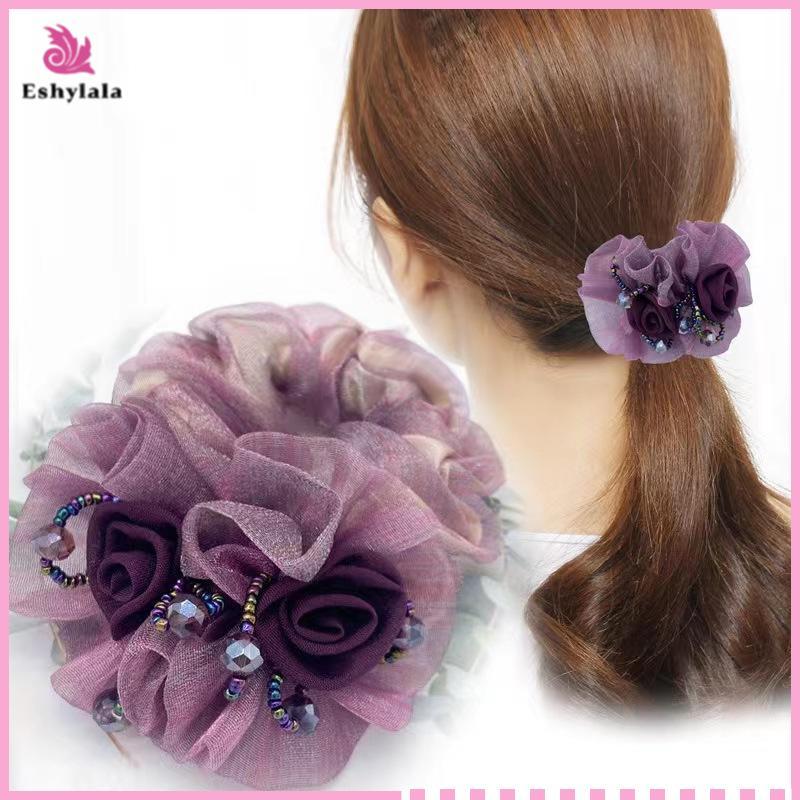 Eshylala Scrunchie Dây Cao Su Thanh Lịch cho Đội Đầu và Buộc Tóc