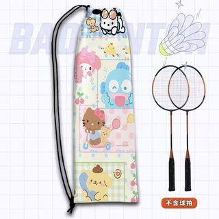 Mới Túi Đựng Vợt Cầu Lông Vải Flanel Hoạt Hình, Dung Tích Lớn, Bảo Quản Tốt
