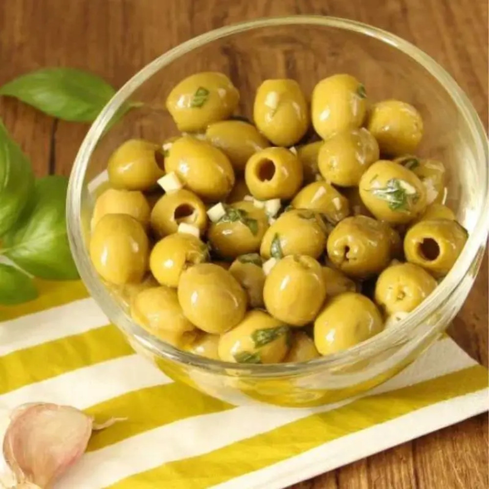 Oliu Đen Xanh Tách Hạt Manzanilla Lọ Thủy Tinh 935g, Thơm Ngon Bổ Dưỡng