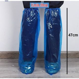 ( COMBO 10 ĐÔI )  Ủng Đi Mưa Bọc Giày Nilon Tái Sử Dụng Được Tiện Dụng