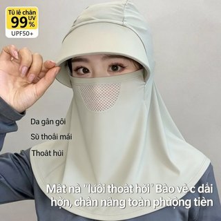 Mũ Chống Nắng Toàn Diện - Chống UV, Thoáng Khí, Bảo Vệ Mặt Và Cổ Hiệu Quả, Phù Hợp Cho Mọi Hoạt Động Ngoài Trời