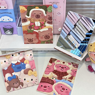 MEOWU Gương Kính Trang Điểm Xếp Gọn 15x21cm  Để Bàn Hình Loppy Cappy Kitty Pochaco