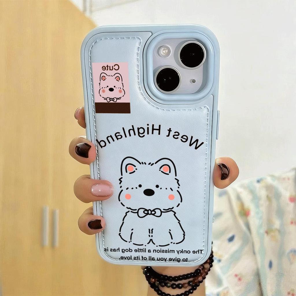 West Highland Puppy cho iPhone 17 16pro trường hợp 11 promax 15Plus trống gói