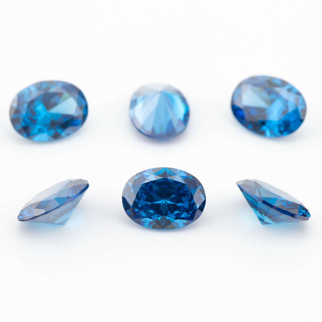 Đá Cutting Hình Bầu Dục 5A, Cubic Zirconia 3x5mm~10x12mm - Bộ 15/30 Chiếc cho DIY Trang Sức
