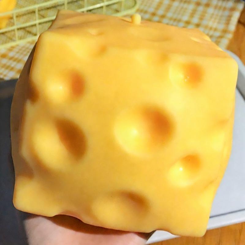 Đồ chơi Fidget phô mai kích thước cực lớn Bóng thông hơi có thể phục hồi chậm Đồ chơi bóp khổng lồ thực tế để giảm căng thẳng