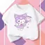 Áo Nam/Nữ, 2026 Hè, Kuromi Kids' Baju-T, hình in, Form nhỏ, nên tăng 1 size