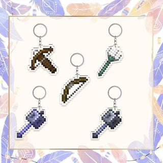 gantungan kunci weapon akrilik mace, mace enchanted, bow, crossbow, Trident print uv dua sisi bolak balik sandwich