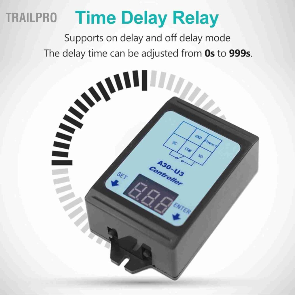 TrailPro DC 6-80V Giám sát điện áp Rơle Thời gian trễ Sạc Bộ điều khiển phóng điện Mô-đun Bộ điều khiển xả điện áp thấp Bảo vệ quá áp với 4 chế độ hoạt động