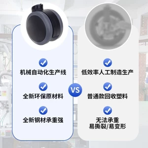 10cm Dụng Cụ Làm Đẹp Im Lặng Đa Năng Xe Đẩy Đồ Nội Thất Ghế Văn Phòng Đa Năng Caster PU Im Lặng Đa Năng Caster SDOT