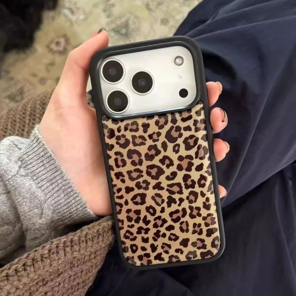 ins Hàn Quốc Leopard Print cho trường hợp iPhone 17pro 16Promax Bánh mì trường hợp 151413 Nhỏ