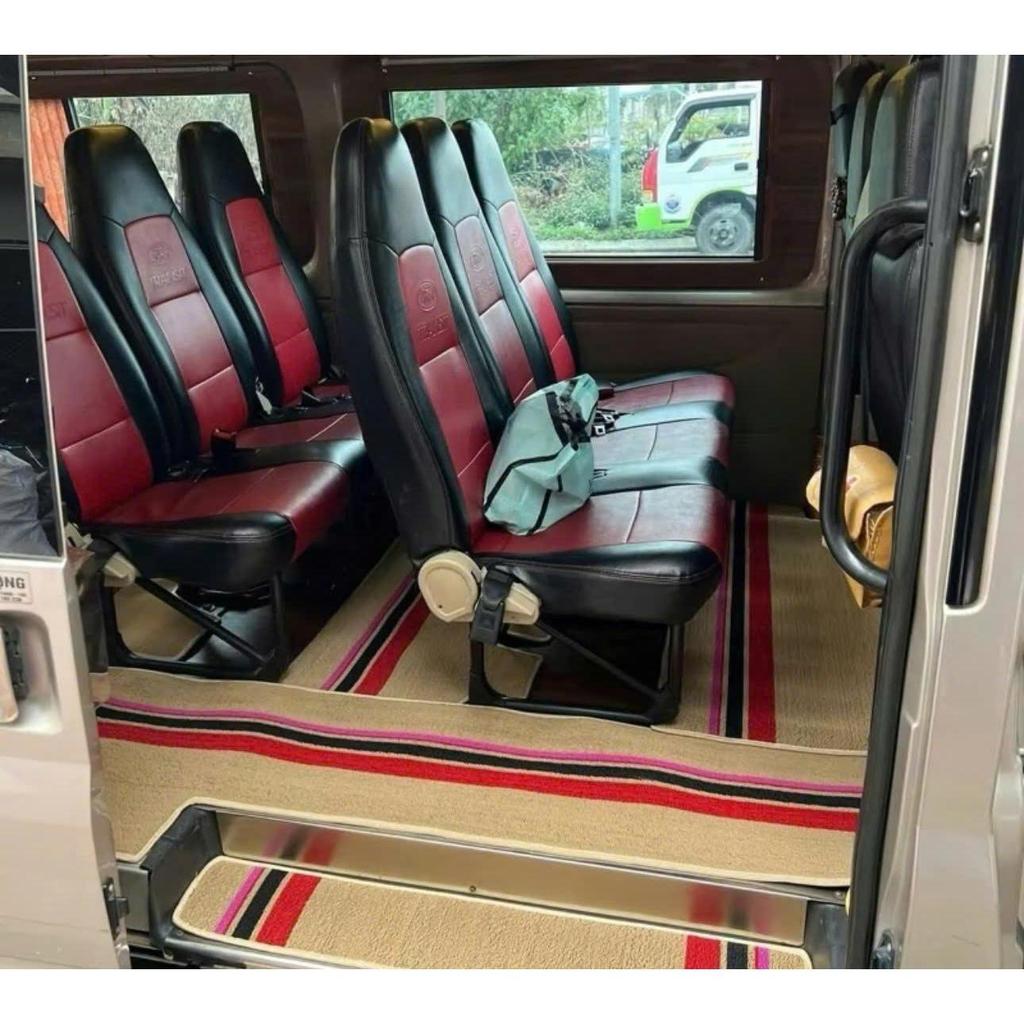 [16 chỗ] Thảm cước lót sàn xe 16 chỗ solati và ford transit đủ các đời xe to may sẵn bo viền theo form xe có khuy bấm