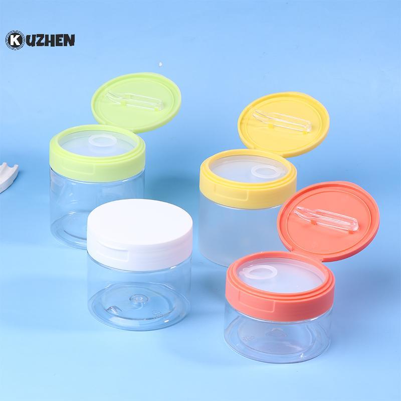 KUZHEN 200-350ml Trang Điểm Tẩy Miếng Lót Lọ Có Tròn Trong Suốt Hộp Đựng Bình Rỗng Miệng Rộng Nắp Chai Bảo Quản Kem Dưỡng Da HOT