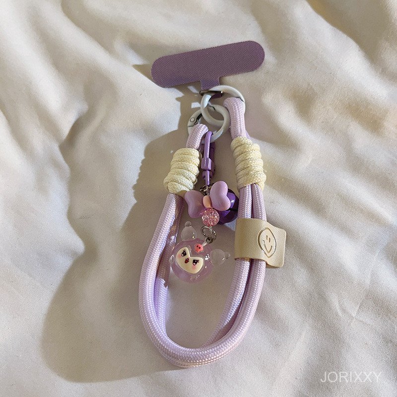 Ánh Sáng Sang Trọng Ins Hồng Hello Kitty Mặt Dây Chuyền Điện Thoại Di Động, Dây Treo Tay, Chuỗi Camera, Chìa Khóa, Vỏ Đa Năng