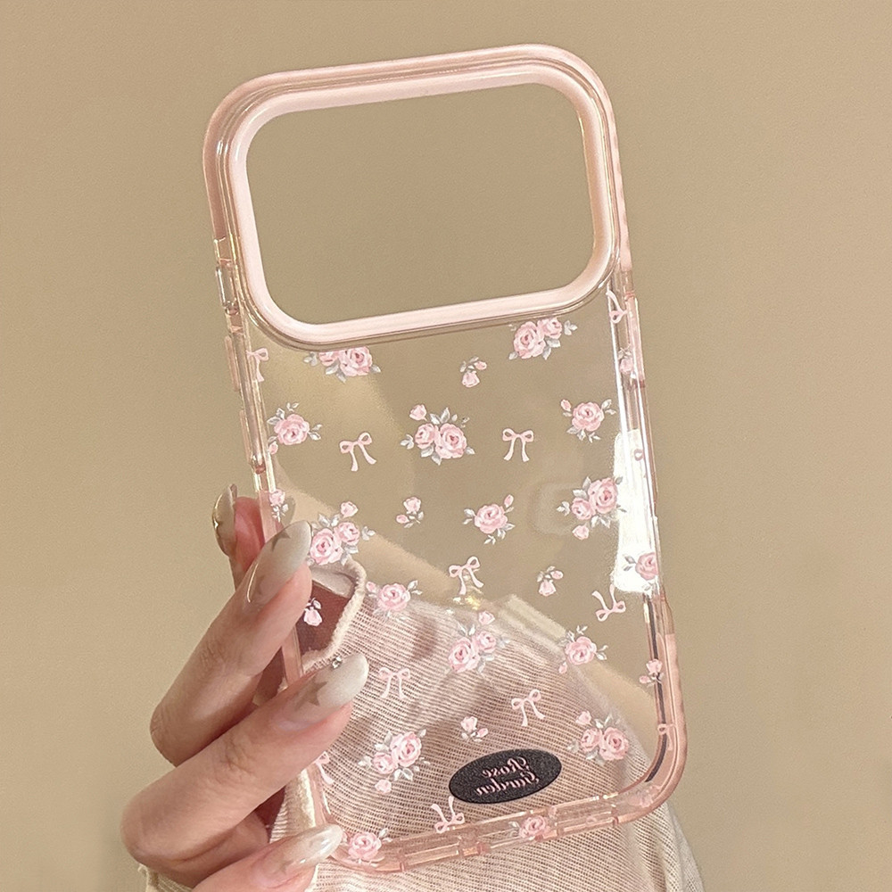 Ốp Điện Thoại Rose Crush Cho iPhone 17 Pro Max 16 15 14 13 12 11 Bảo Vệ Chống Sốc