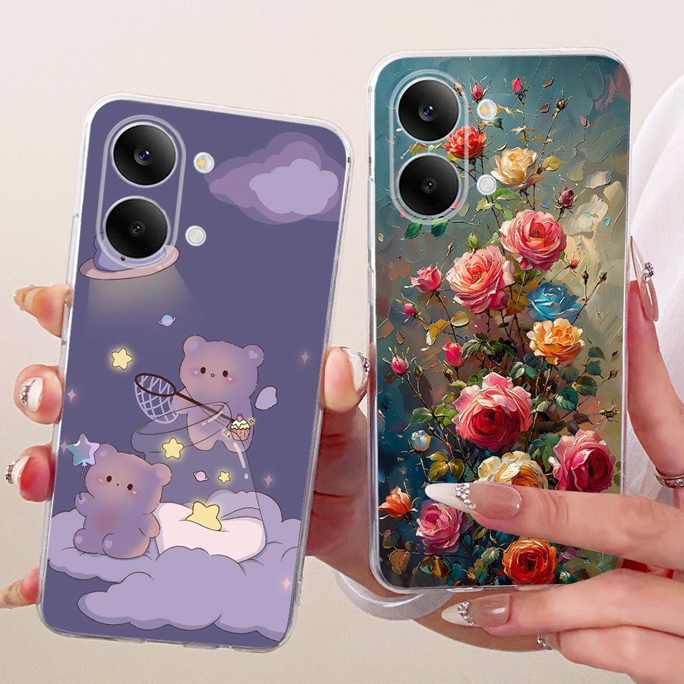 Dành Cho Redmi Turbo 5 Max Ốp Lưng Trong Suốt Thời Trang Bướm Sang Trọng Sơn Dễ Thương Vỏ Điện Thoại 6,83 ''