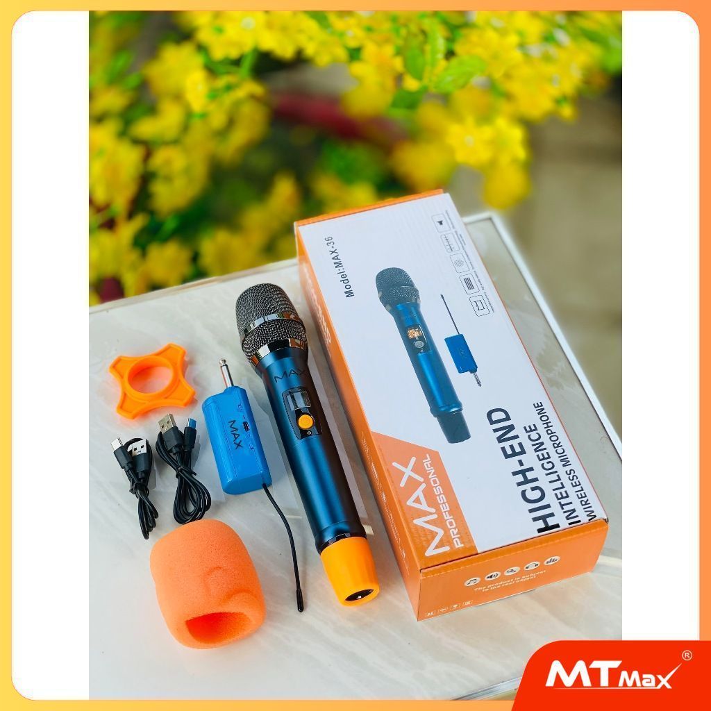 Micro không dây đa năng Max 36 Hút âm tốt, chống hú hiệu quả